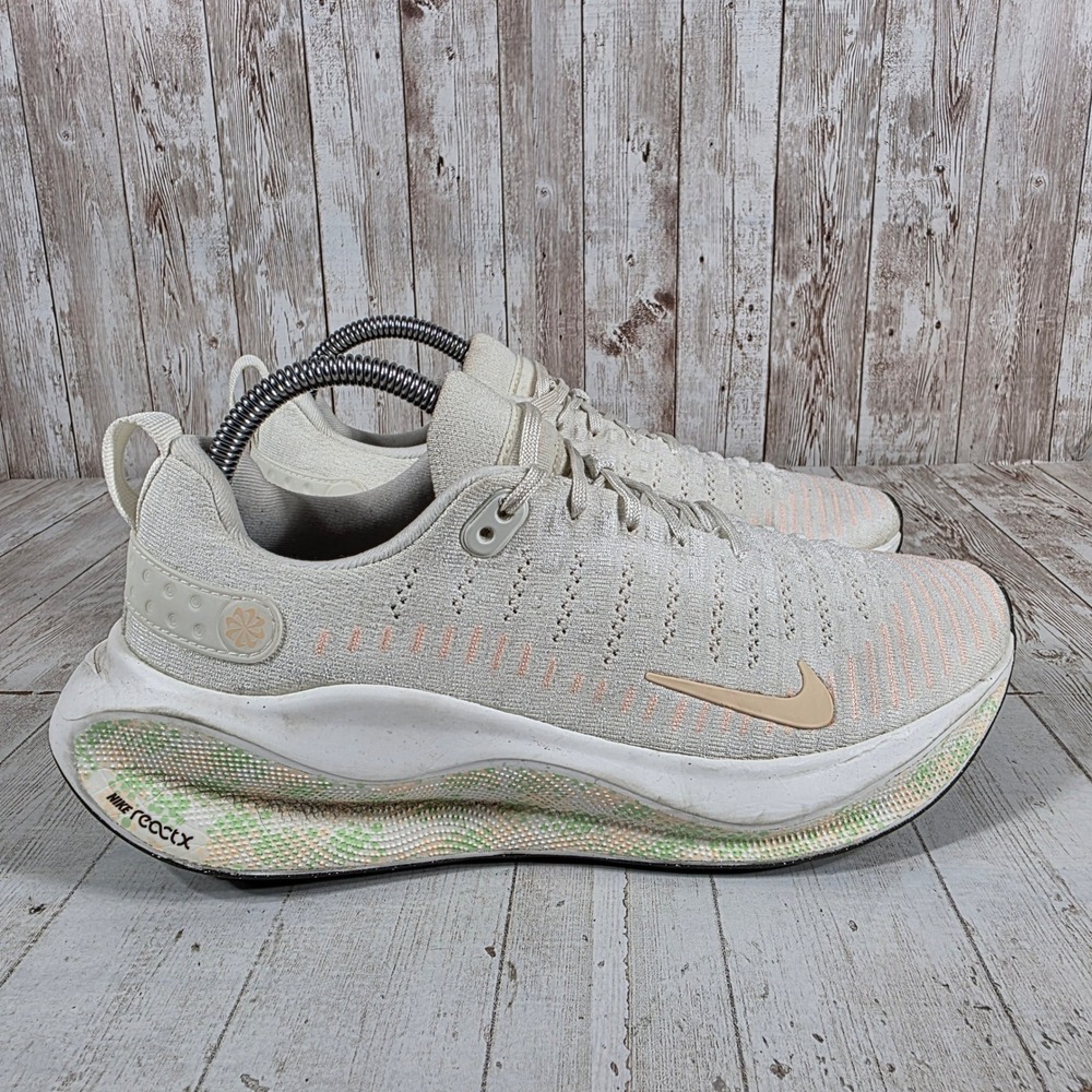 Nike InfinityRN 4 Womens 10 Running Shoes Cream Peach ReactX HJ7666-133